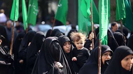 دستۀعزاداری زنان روبنده‌پوش درتهران