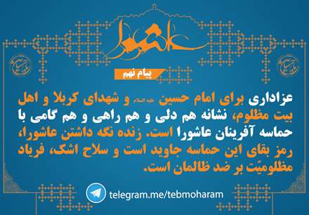 پیام عاشورا، عزاداری نشانه همدلی و همراهی