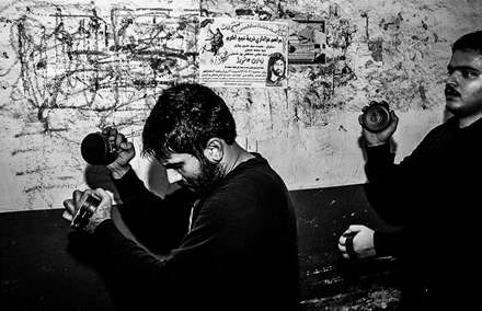 مراسم کرب زنی شب هشتم محرم - لاهیجان