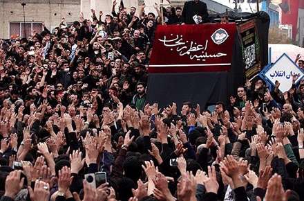 اجتماع عظیم عاشقان اباعبدالله الحسین در حسینیه اعظم زنجان