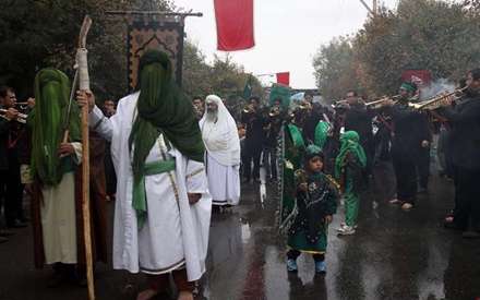 مراسم سوگواری «خیمه کوبان» در نوش آباد کاشان