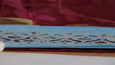 طراحی روی پارچه با شابلون