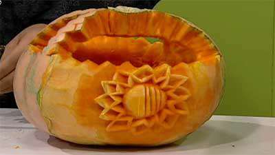 طراحی روی کدو