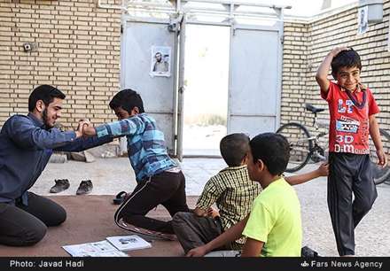 اردوی جهادی فرهنگی بسیج در روستای محرزی