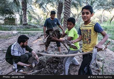 اردوی جهادی فرهنگی بسیج در روستای محرزی