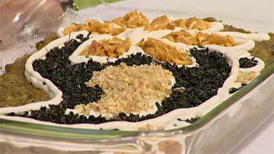 طرح بته جقه روی غذا