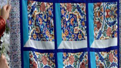 تکه دوزی طرح پنجره