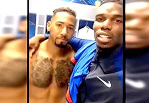 حضور پوگبا کنار بواتنگ پس از شکست آلمان