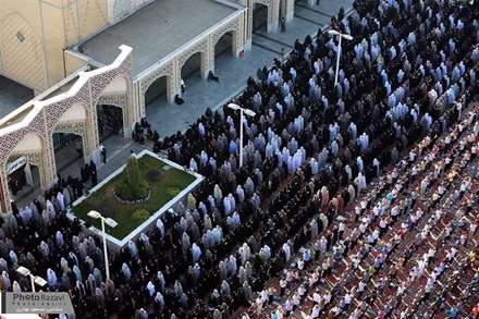 نمایی متفاوت از حضور باشکوه مردم در نماز عید سعید فطر