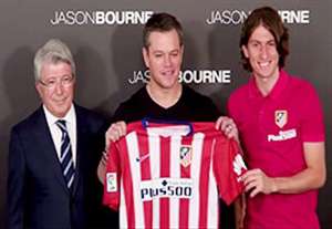 حضور افتخاری مت‌دیمون در باشگاه اتلتیکومادرید