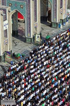 نمایی متفاوت از حضور باشکوه مردم در نماز عید سعید فطر