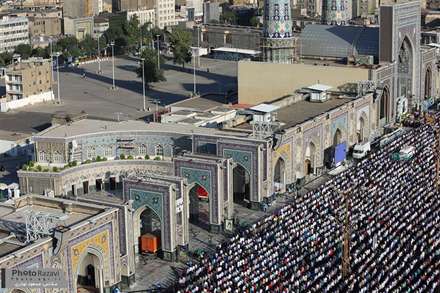 نمایی متفاوت از حضور باشکوه مردم در نماز عید سعید فطر
