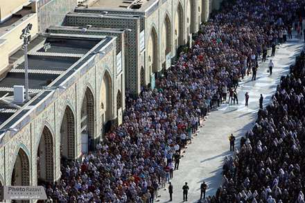 نمایی متفاوت از حضور باشکوه مردم در نماز عید سعید فطر