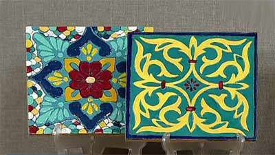 نقاشی روی کاشی