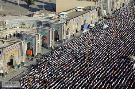 نمایی متفاوت از حضور باشکوه مردم در نماز عید سعید فطر