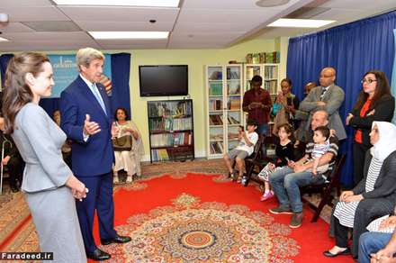 آنجلینا جولی و جان کری در ضیافت افطار