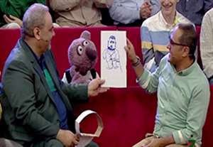 هدیه و کاریکاتور جالب جناب خان برای جواد خیابانی