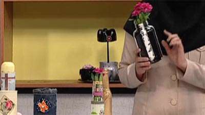 گلدان با وسایل بازیافتی