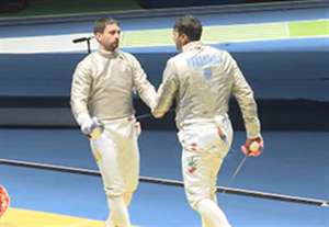 رقابت علی پاکدامن در شمشیربازی سابر