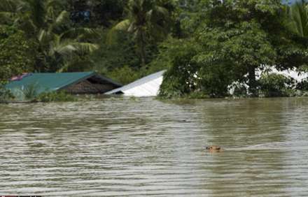 سیل در میانمار