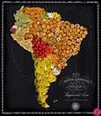 طراحی نقشه کشورها با مواد خوراکی