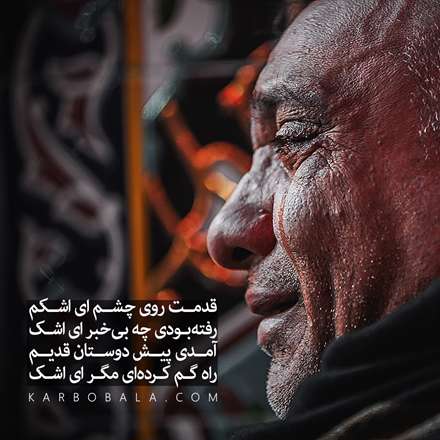 قدمت روی چشم ای اشکم