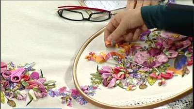 نرگس هلندی - روبان دوزی