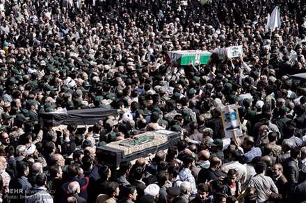 مراسم تشییع شهید مدافع حرم محمد رضا الوانی