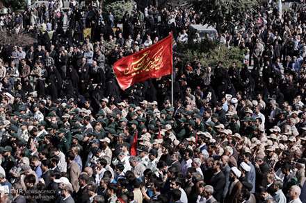 مراسم تشییع شهید مدافع حرم محمد رضا الوانی