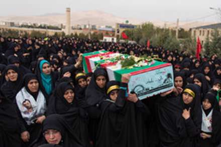 تشییع و خاکسپاری ۲ شهید گمنام - دانشگاه پیام نور کرج