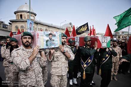 مراسم تشییع شهید مدافع حرم محمد رضا الوانی