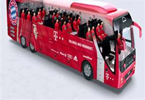 اتوبوس زیبای بایرن مونیخ و جایگاه هر بازیکن 