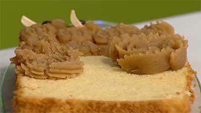 تزیین کیک با حلوا