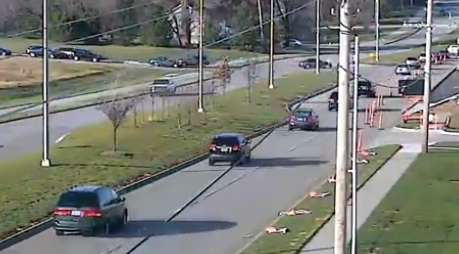 لحظه تصادف زنجیروار 15 خودرو در چین