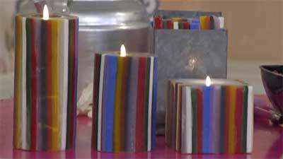 شمع مداد رنگی