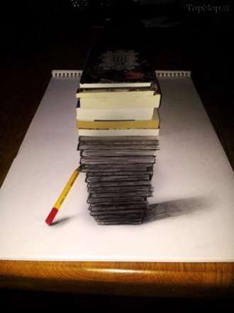 نقاشي هاي حيرت انگيز سه بعدي روي كاغذ