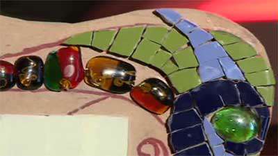 نقاشی موزاییک - قاب آینه