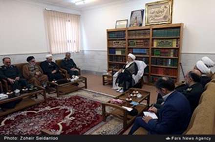 دیدار سردار غیب‌پرور با مراجع و علما در قم