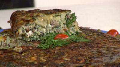 کوکوی پنیر و بادمجان