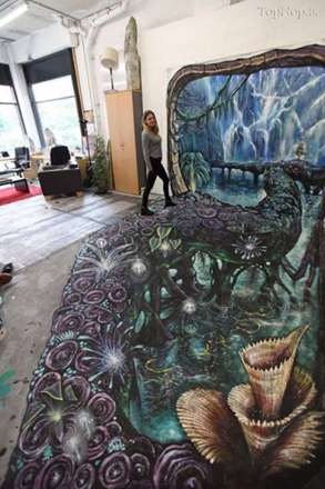 طبیعی ترین نقاشی های محیطی سه بعدی