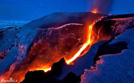 تصاویری اعجاب انگیز از فوران آتشفشان ها