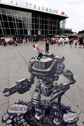 طبیعی ترین نقاشی های محیطی سه بعدی