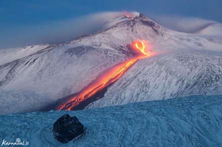 تصاویری اعجاب انگیز از فوران آتشفشان ها