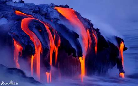 تصاویری اعجاب انگیز از فوران آتشفشان ها