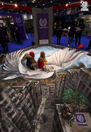 طبیعی ترین نقاشی های محیطی سه بعدی