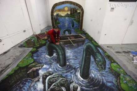 طبیعی ترین نقاشی های محیطی سه بعدی