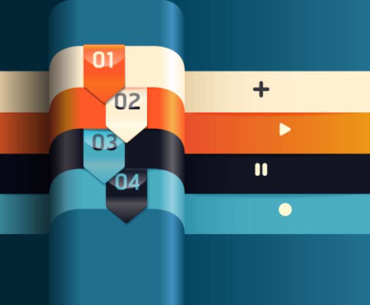 Modern Design template / used for numbered banner