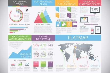 Infographic elements in modern fashion: flat style
