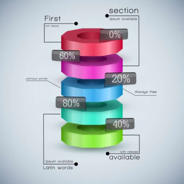 Business diagram template with text fields