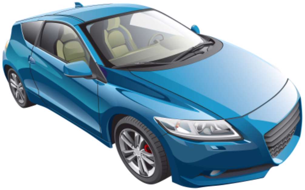 blue sport car